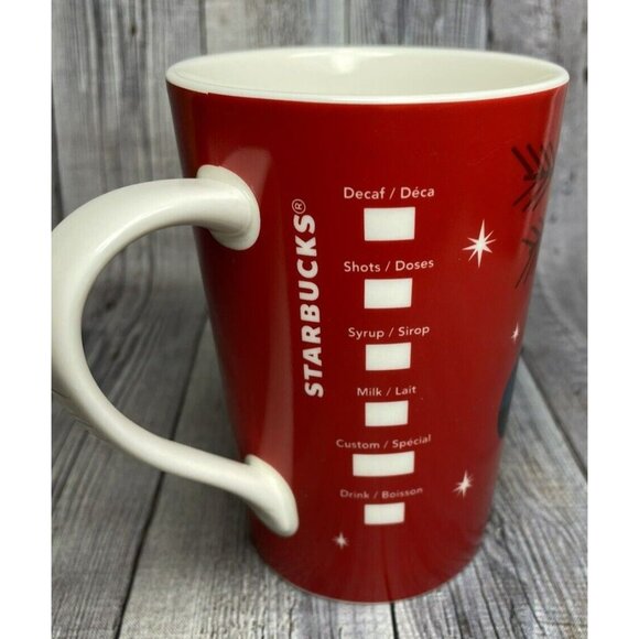 2012 Starbucks Red Holiday Mug 12 Oz With Partridge Design & Bird Logo - Picture 5 of 10